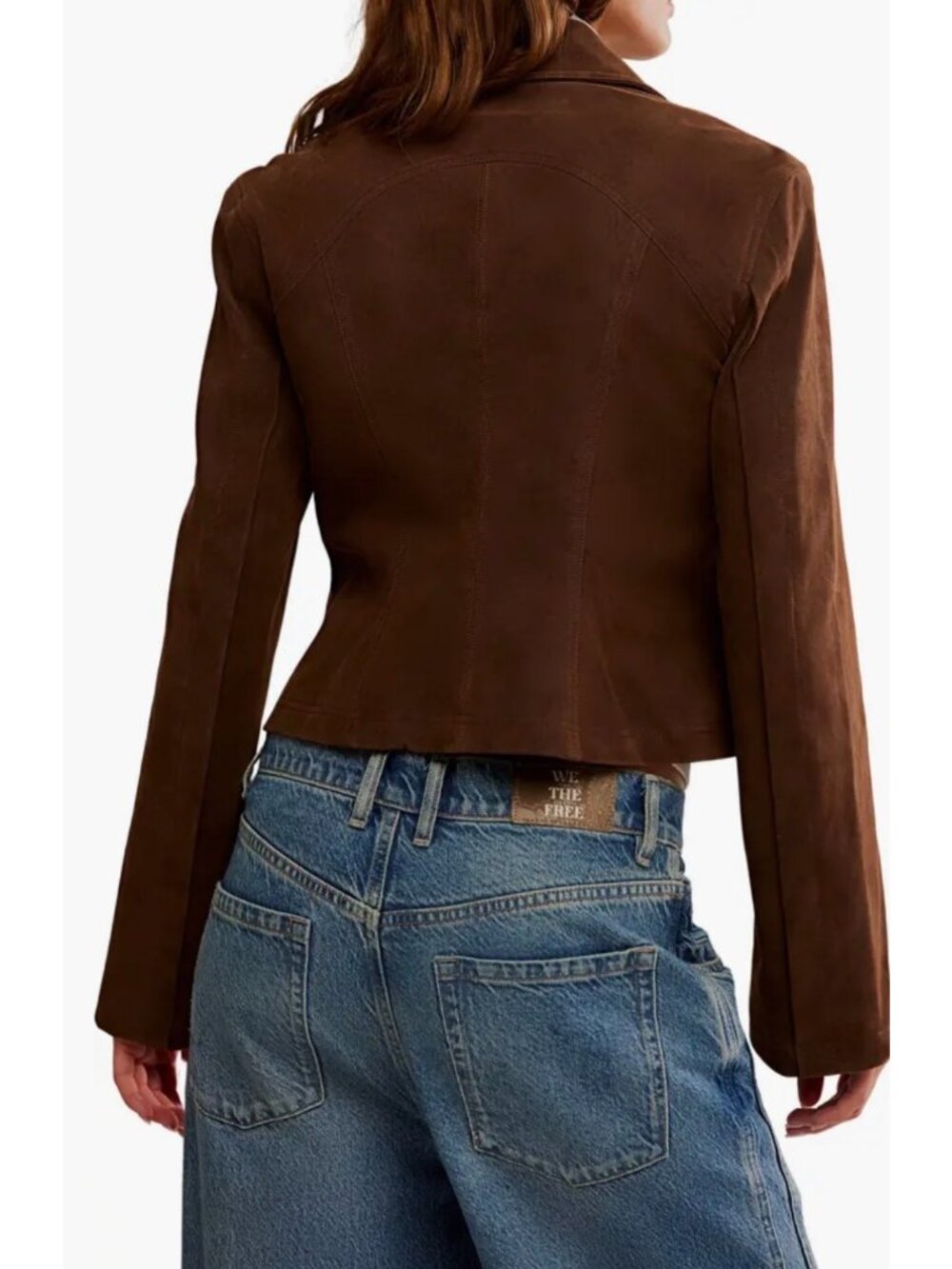 FREE PEOPLE River double espresso Faux Suede Jacket Size XS - Picture 2 of 9